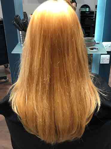 Salon bleached hair