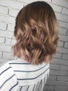 Professionally dyed hair with baby pink ombre