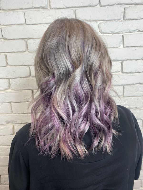 Grey Roots with Purple ends